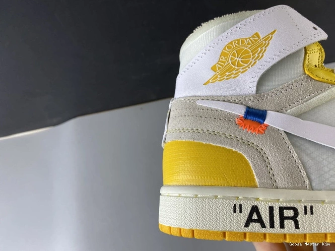 Powder Air NRG AQ0818-149 White Dark 1 Off-White Jordan x Yellow-Cone 0817